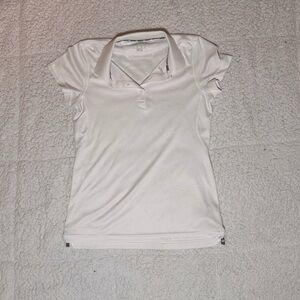 Champion White Polo Shirt Fitted Short Sleeve